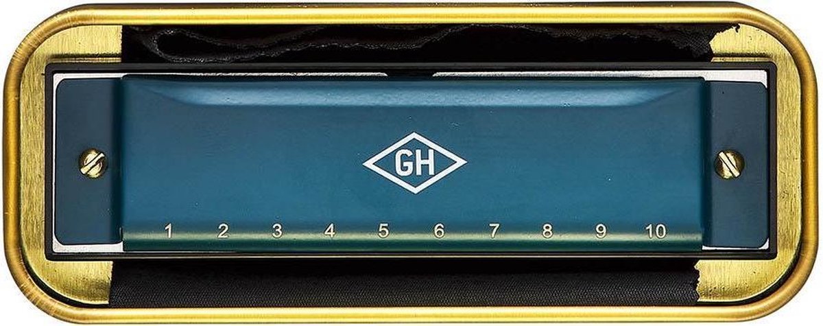   Mondharmonica Campfire 10,2 Cm Staal Blauw