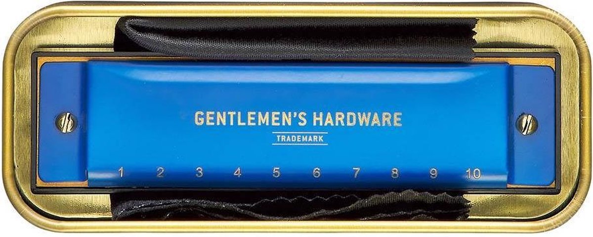 Gentlemens Hardware Mondharmonica Classic 10,2 Cm Staal Blauw