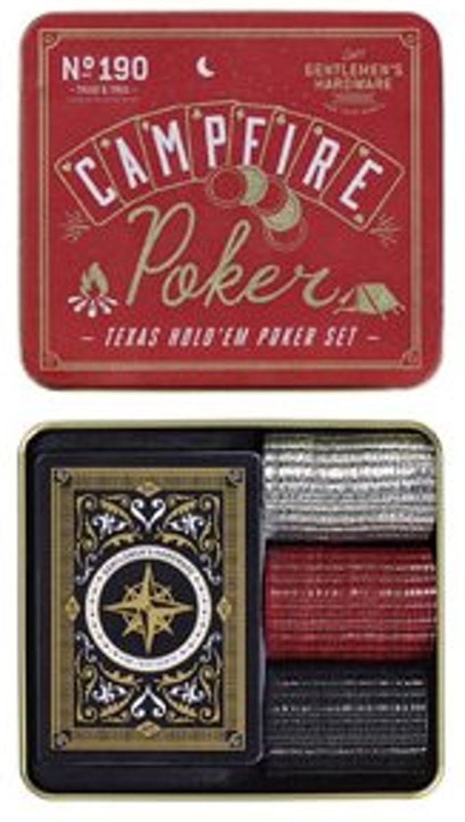 Gentlemen’s Hardware Retro Campfire Games Texas Hold Em Poker Set
