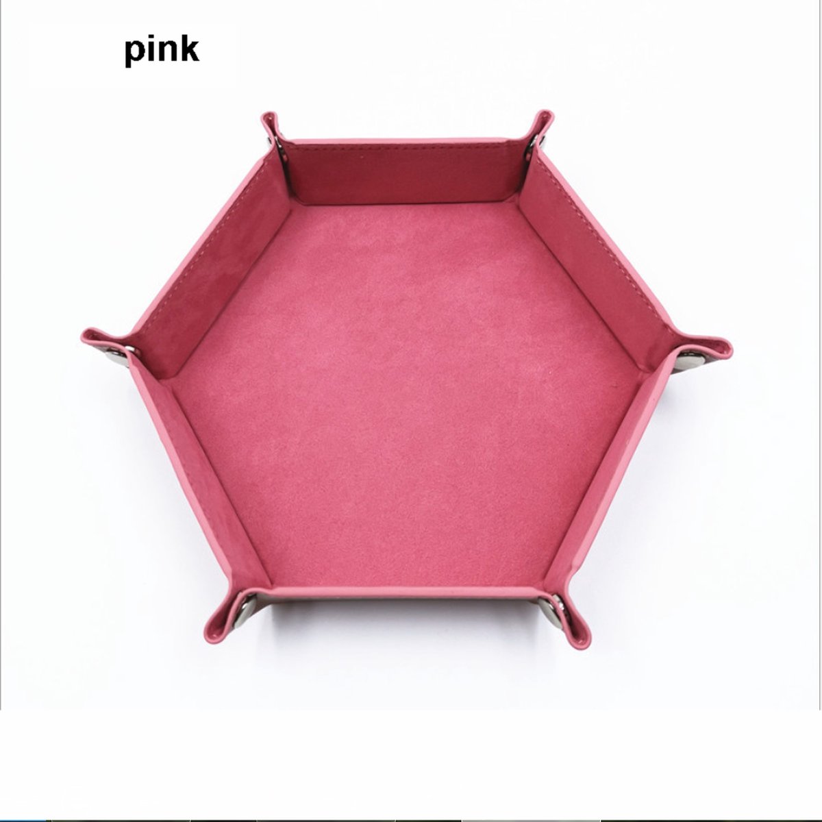 Genvi Dobbelstenenbak Zeshoek Roze Klein