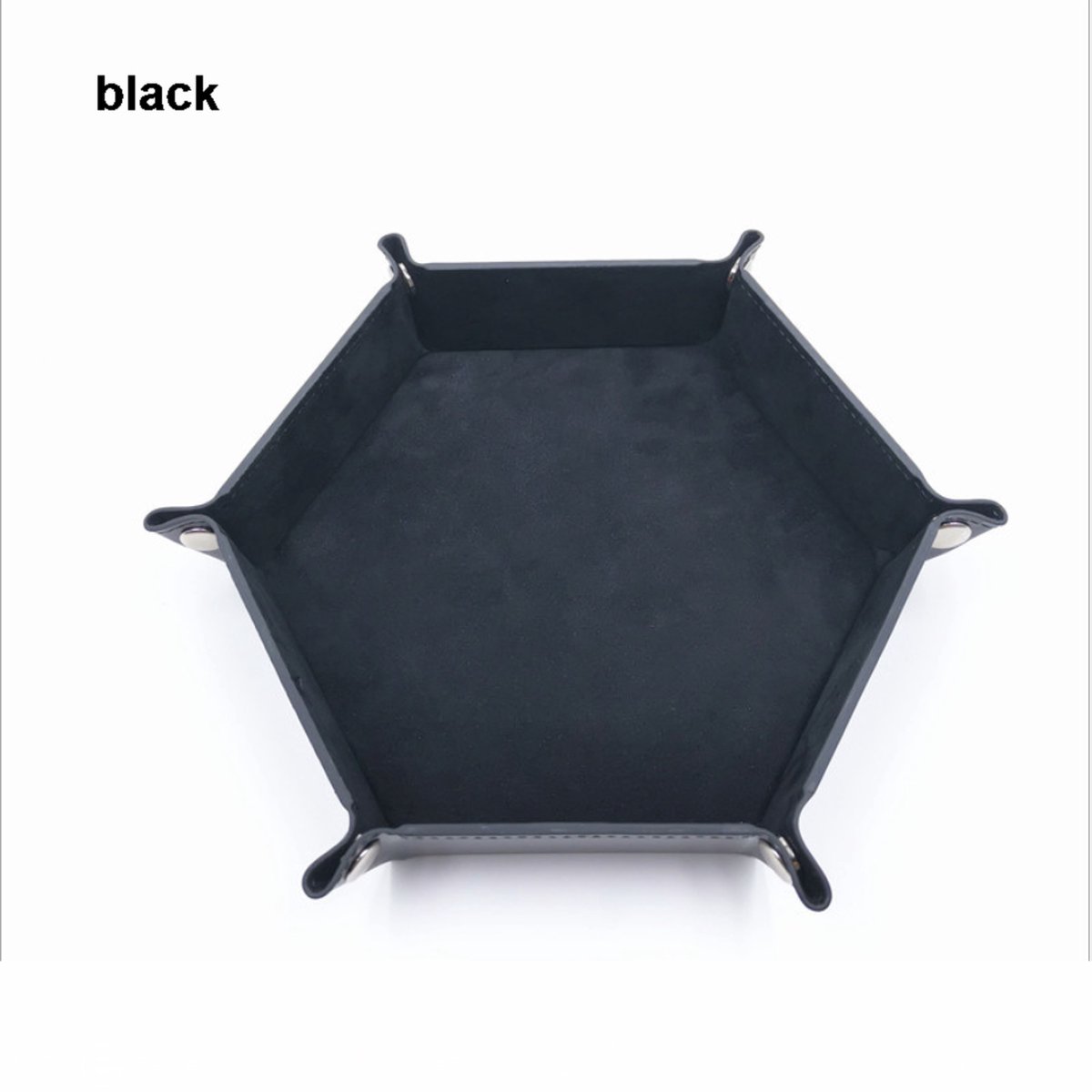 Genvi Dobbelstenenbak Zeshoek Zwart Klein