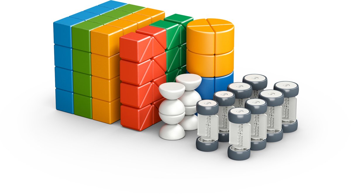 Geomag Geomag Magicube 4 Shapes Recycled Bulk 128 pcs