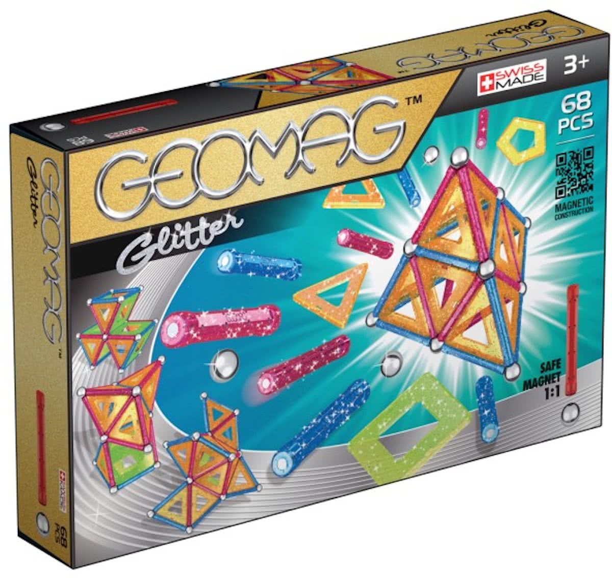 Geomag Glitter Color - Bouwpakket - 68-delig