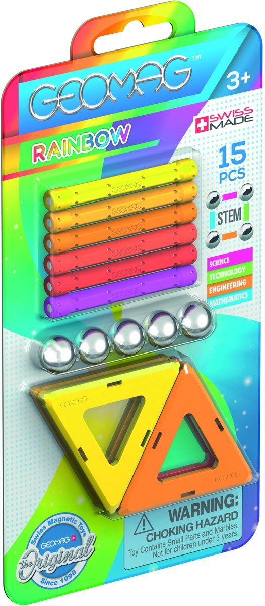 Geomag Rainbow Blister Warm - 15 delig