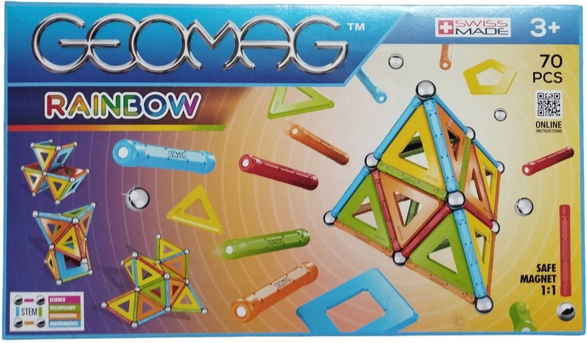 Geomag Rainbow bouwset - 70 delig