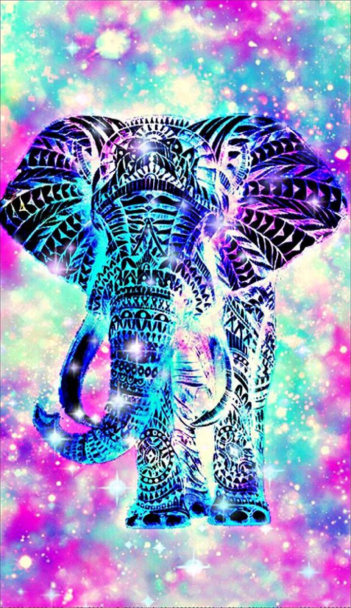 Diamond Painting Volwassenen – Diamond Painting Pakket - Olifant  - Dieren - Volledige Bedekking – Vierkante Steentjes – Hobby Pakket – 30x40 cm