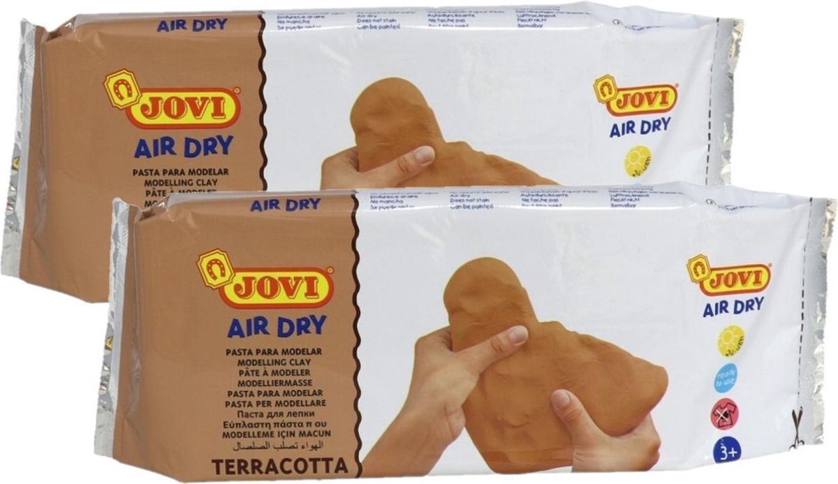 Kinder speelgoed klei 5 kilo kleur terracotta - Boetseer/boetseren klei