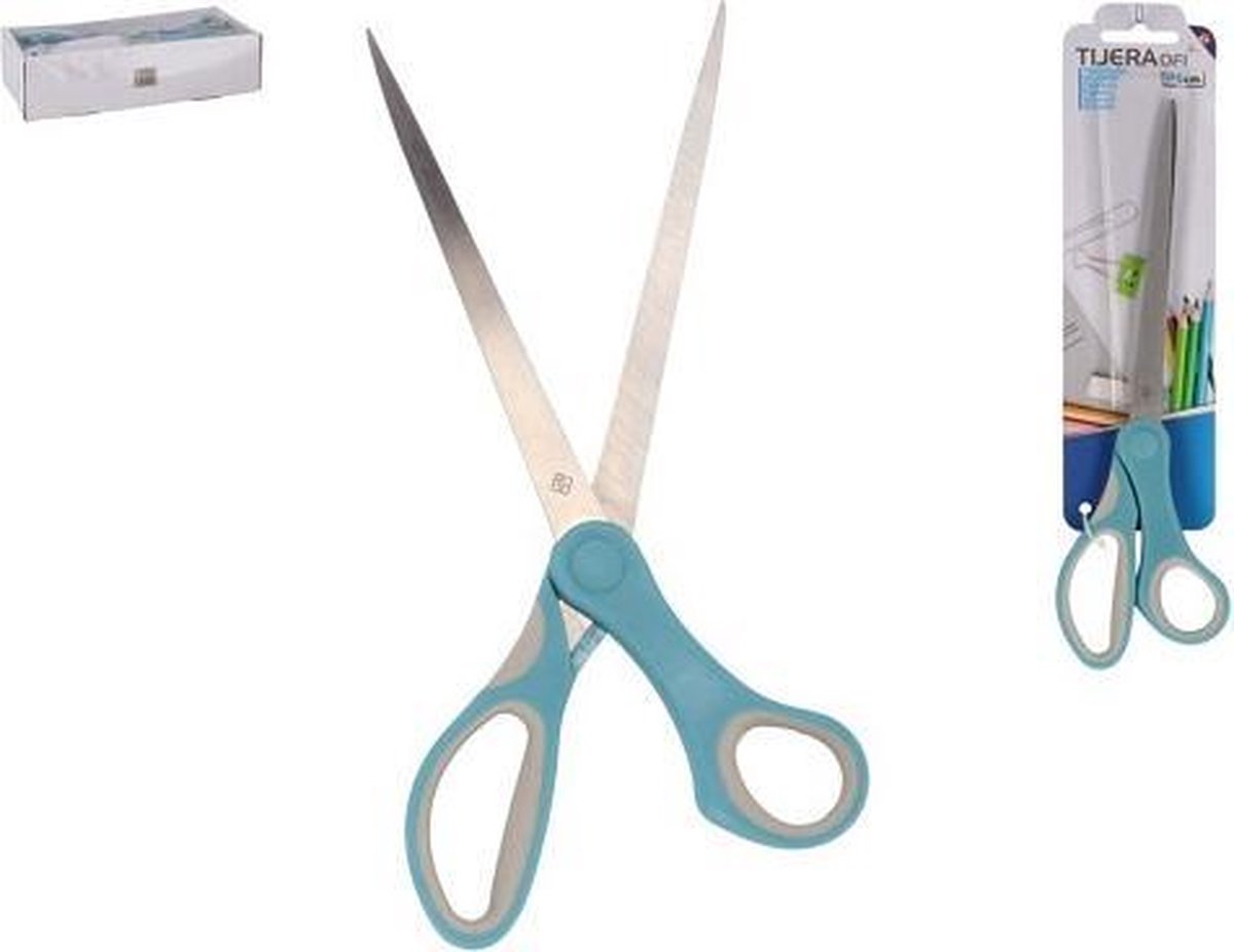 Gerimport Schaar 25 Cm Ijzer Turquoise/grijs