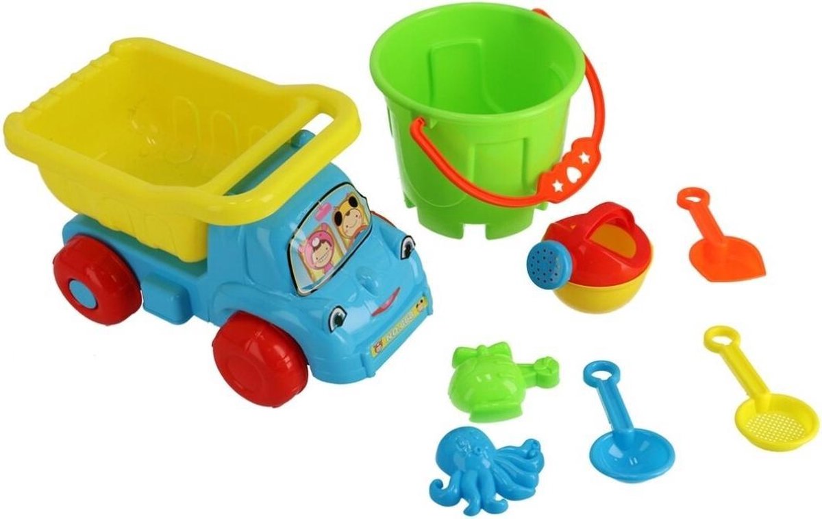 Gerimport Strandset Met Vrachtwagen Junior 30 X 24 Cm 8-delig