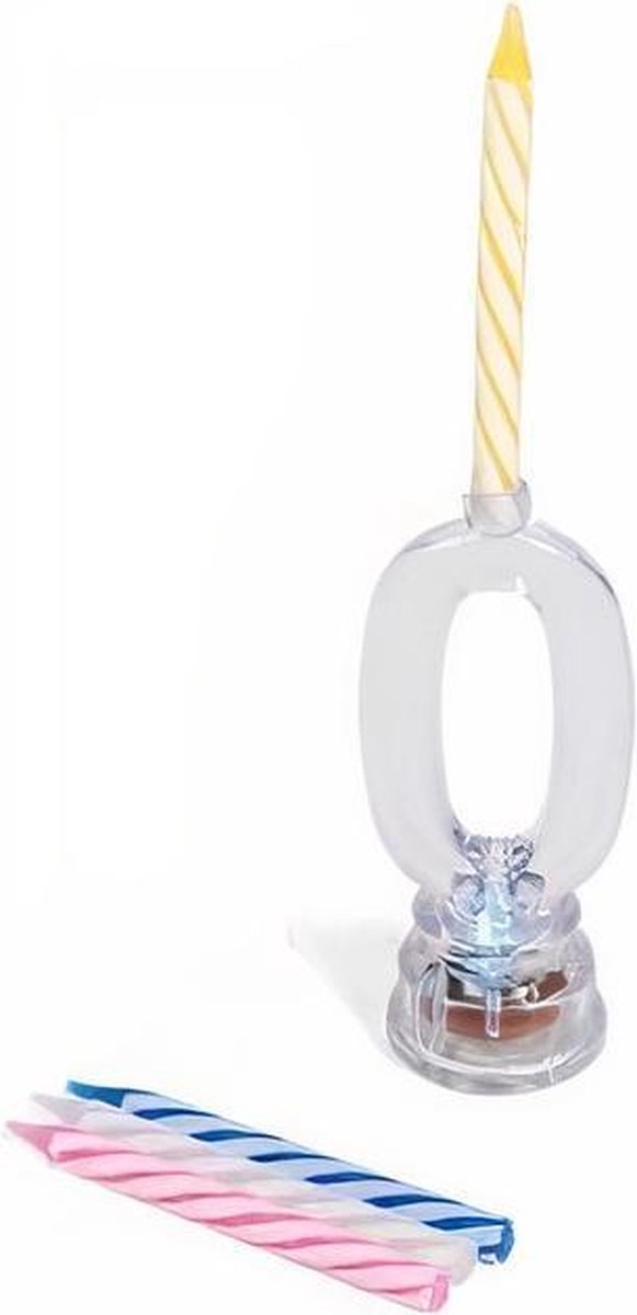 Gerimport Verjaardagskaarsen Led 0 Jaar 8 Cm 5-delig