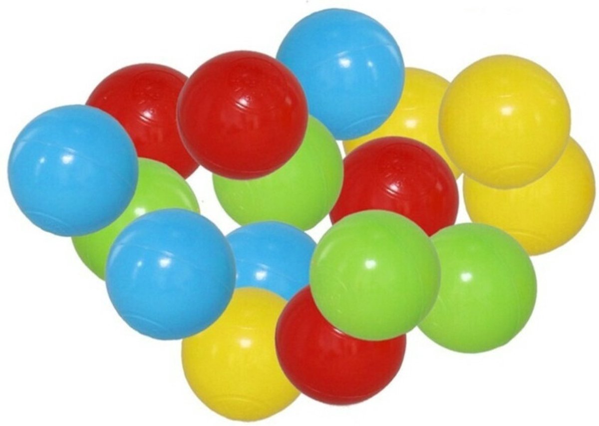 Kunststof ballenbak ballen - felle vrolijke kleuren - 100x stuks - ca 7 cm