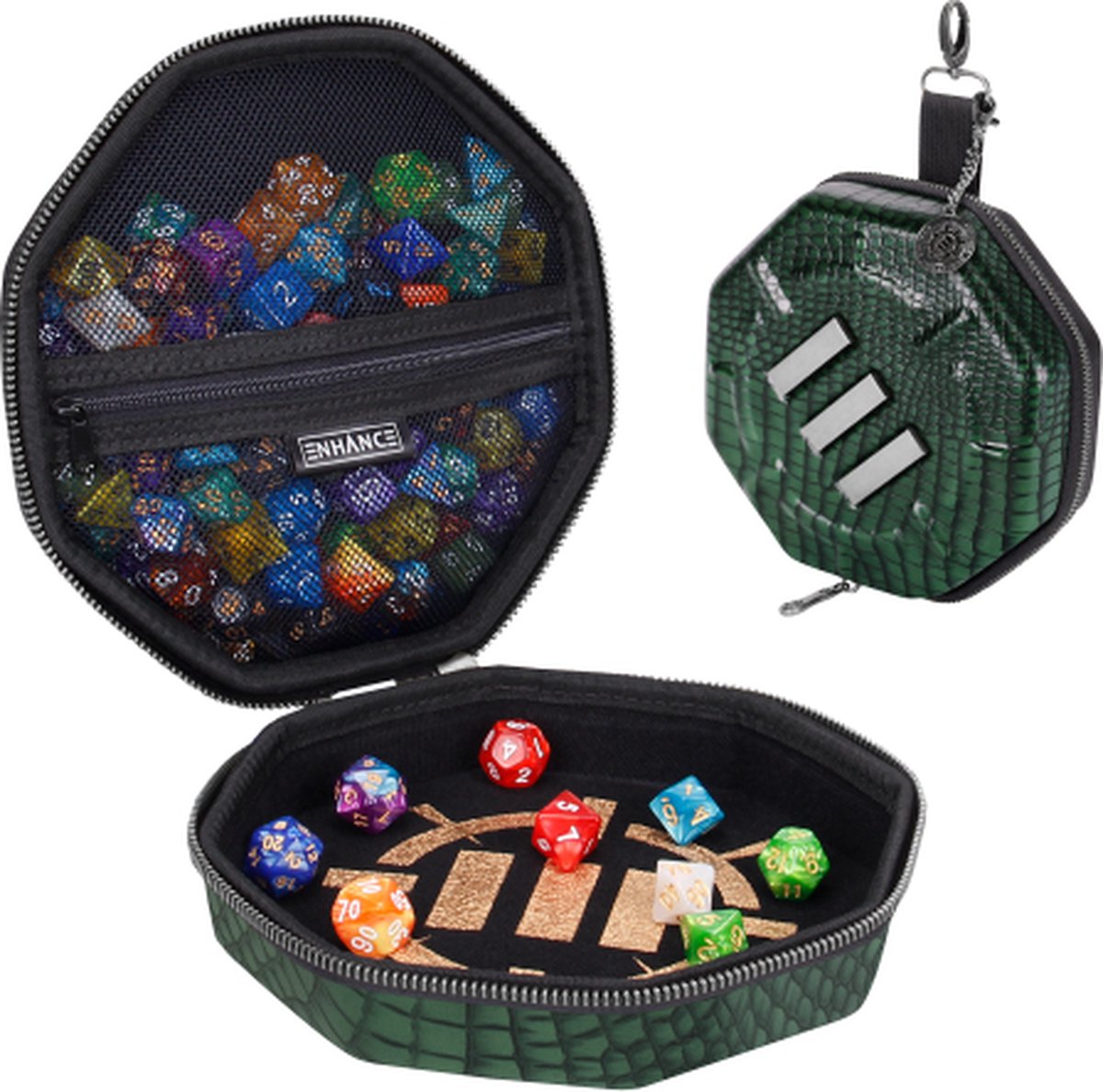 Enhance - Dice Tray & Case Collectors Edition (Green) - Dobbelsteenkoffer en Speelbord in 1