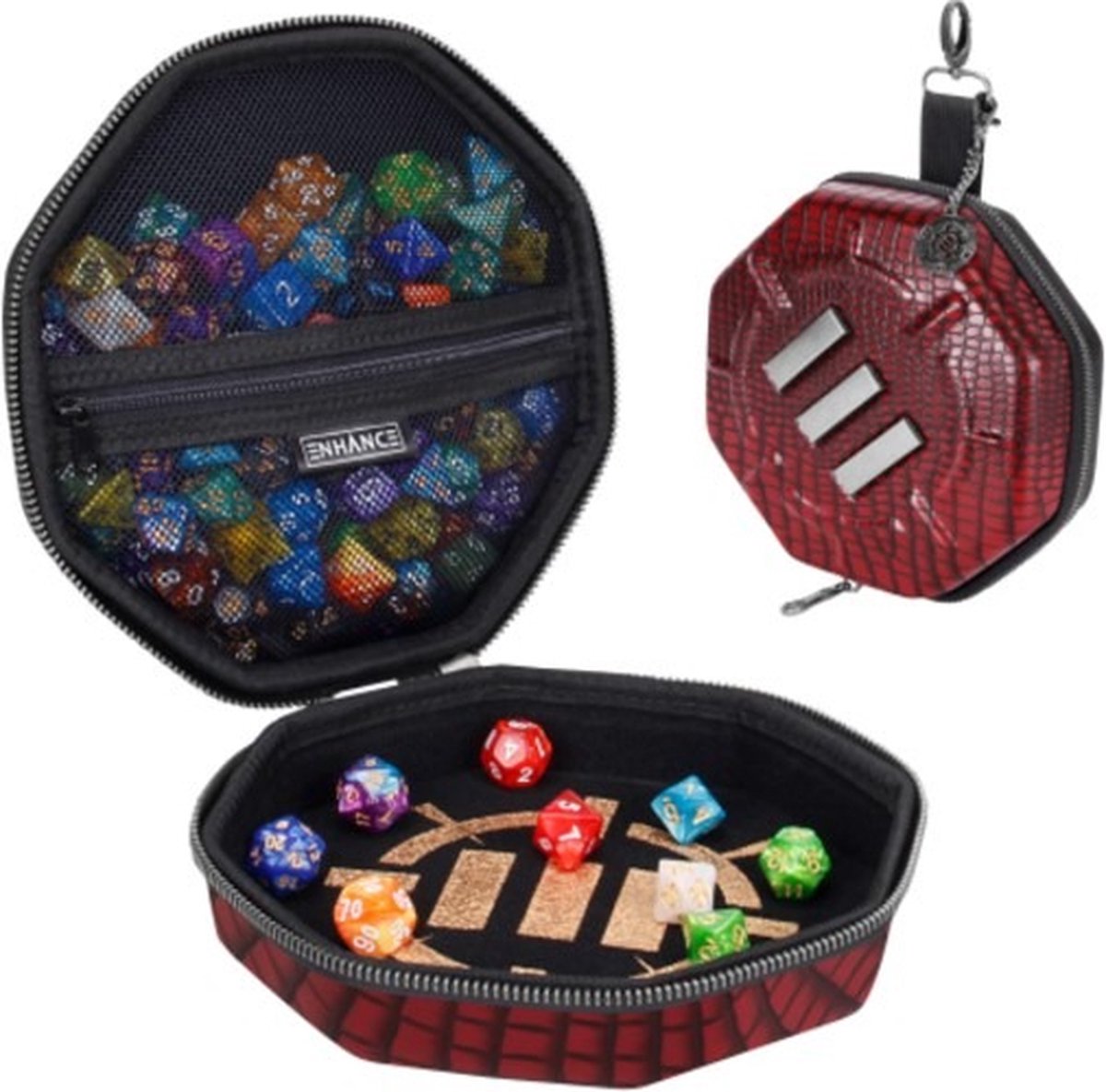 Enhance - Dice Tray & Case Collectors Edition (Red) - Dobbelsteenkoffer en Speelbord in 1