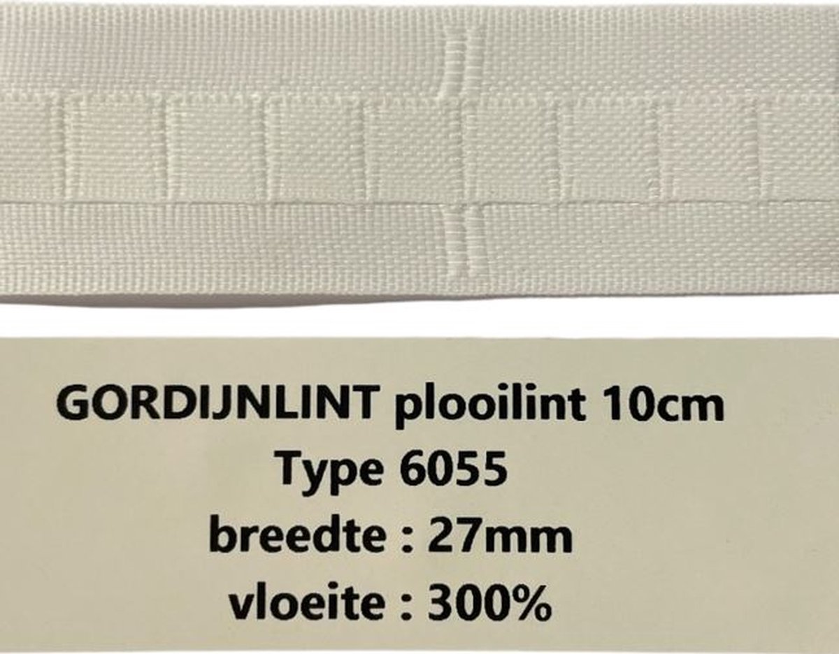 Gerster Gordijnband - Gordijnlint type 6055 - Breedte 27 mm - Prijs per 10 m