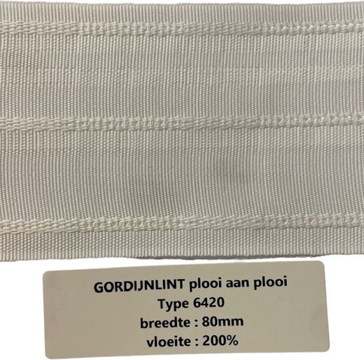 Gerster Gordijnband - Gordijnlint type 6420 - Breedte 80 mm - Prijs per 10 m