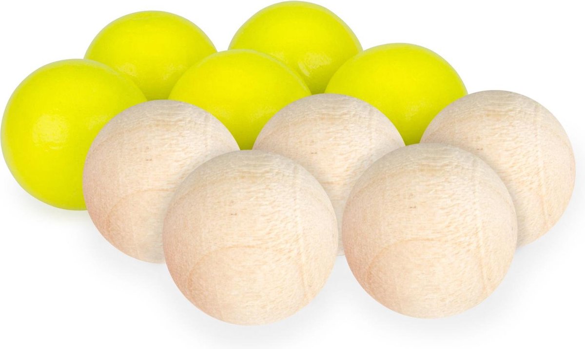 Get & Go Jeu de Boules Buts - 10 stuks - Geel/Blank
