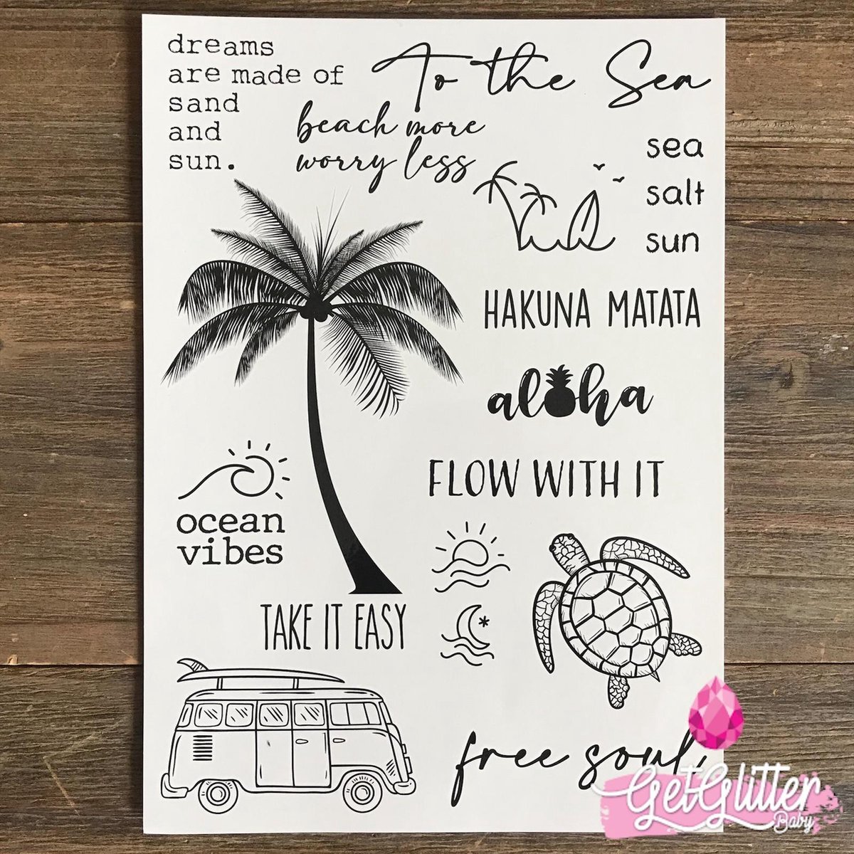 GetGlitterBaby - Festival Plak Tattoo / Nep Tatoeage - Palmboom