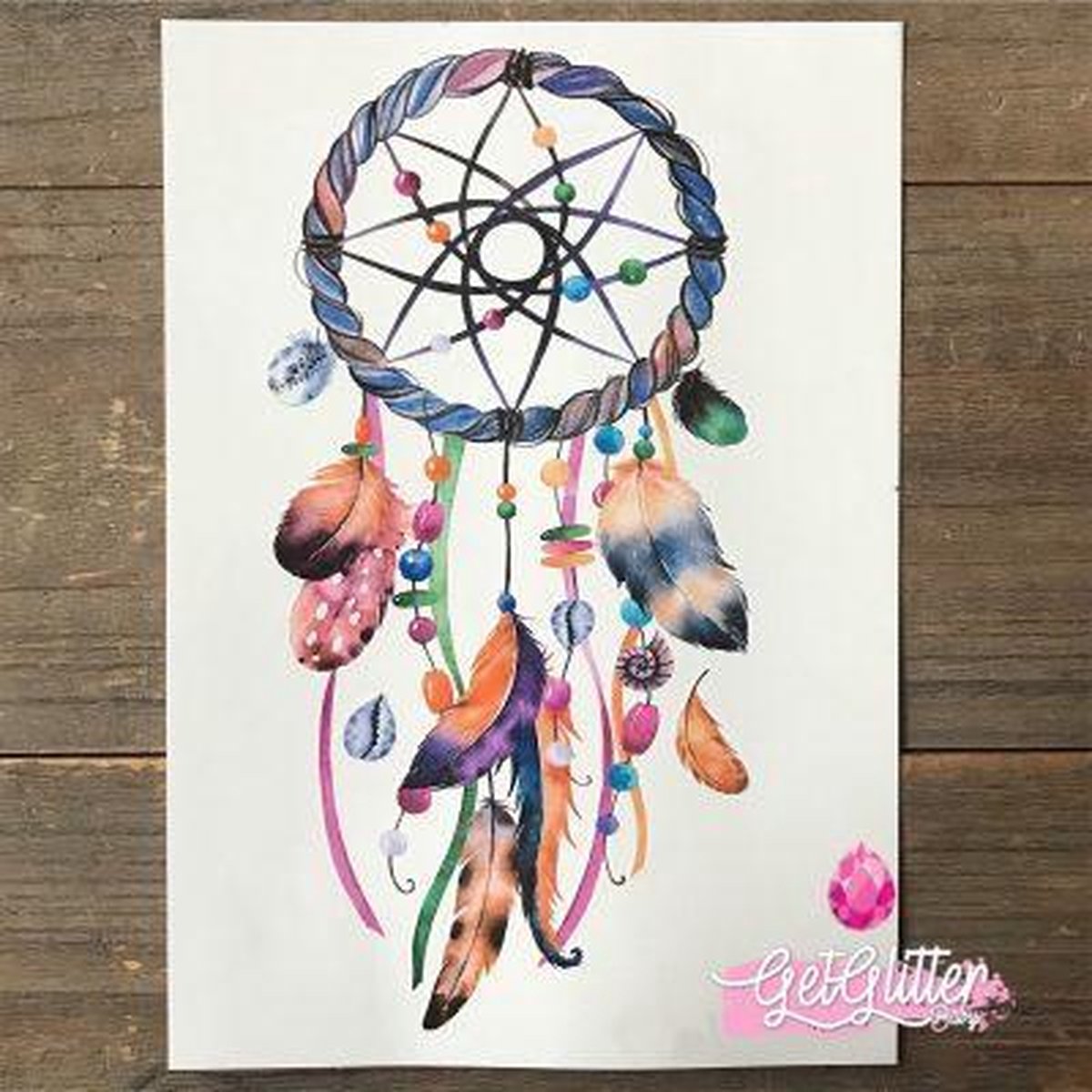   - Henna Plak Tattoos / Tijdelijke Tattoo / Nep Tatoeage / Fake Temporary Tattoo - Dromenvanger