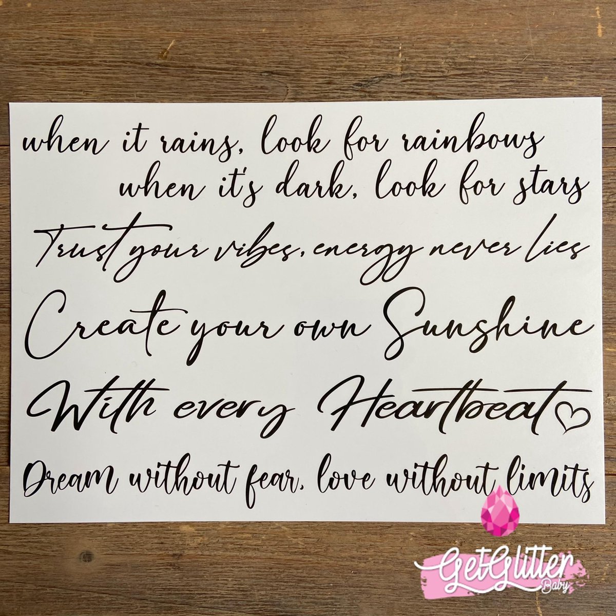   - Henna Plak Tattoos / Tijdelijke Tattoo / Nep Tatoeage / Fake Temporary Tattoo - Teksten / Zinnen / Quotes