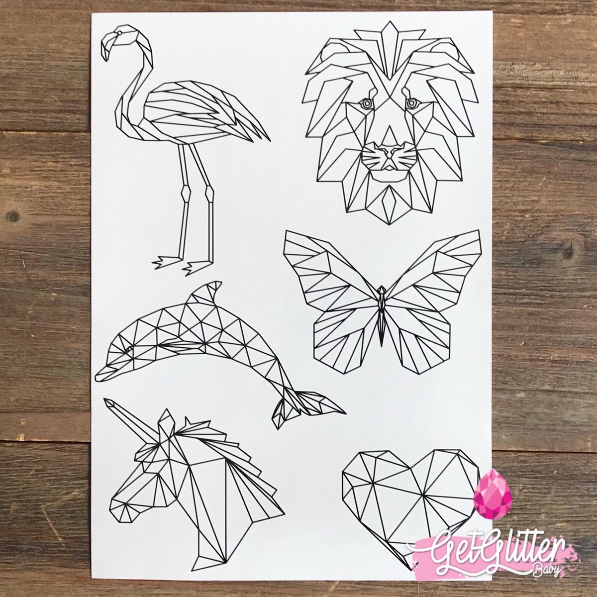   - Henna Plak Tattoos / Tijdelijke Tattoo / Nep Tatoeage / Fake Temporary Tattoo - Unicorn