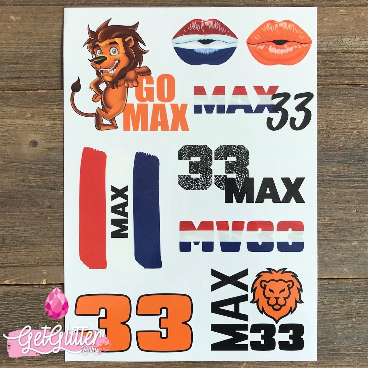   - Plak Tattoos / Tijdelijke Tattoo - Max Verstappen