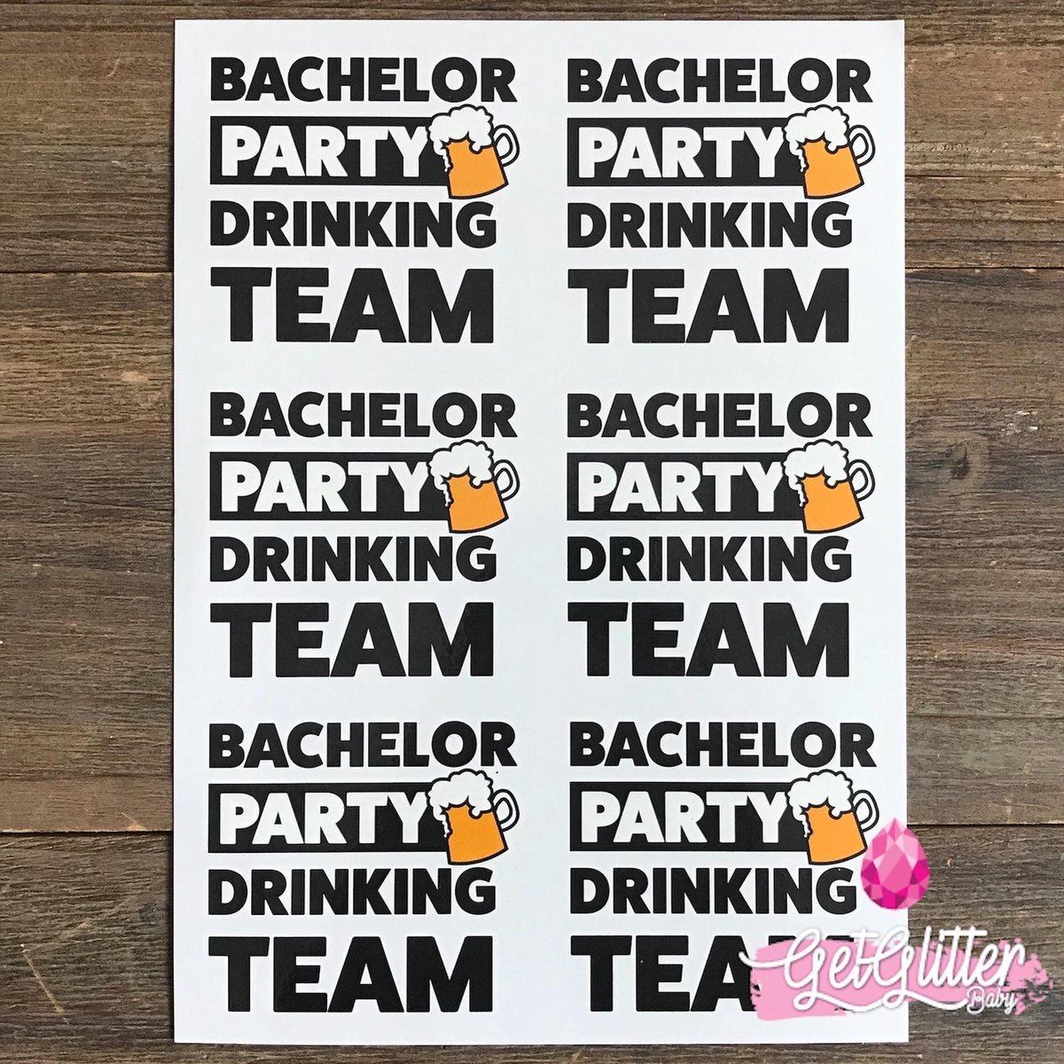   - Plak Tattoos / Tijdelijke Tattoo - Vrijgezellenfeest Mannen Versiering - Bachelor Party Drinking Team