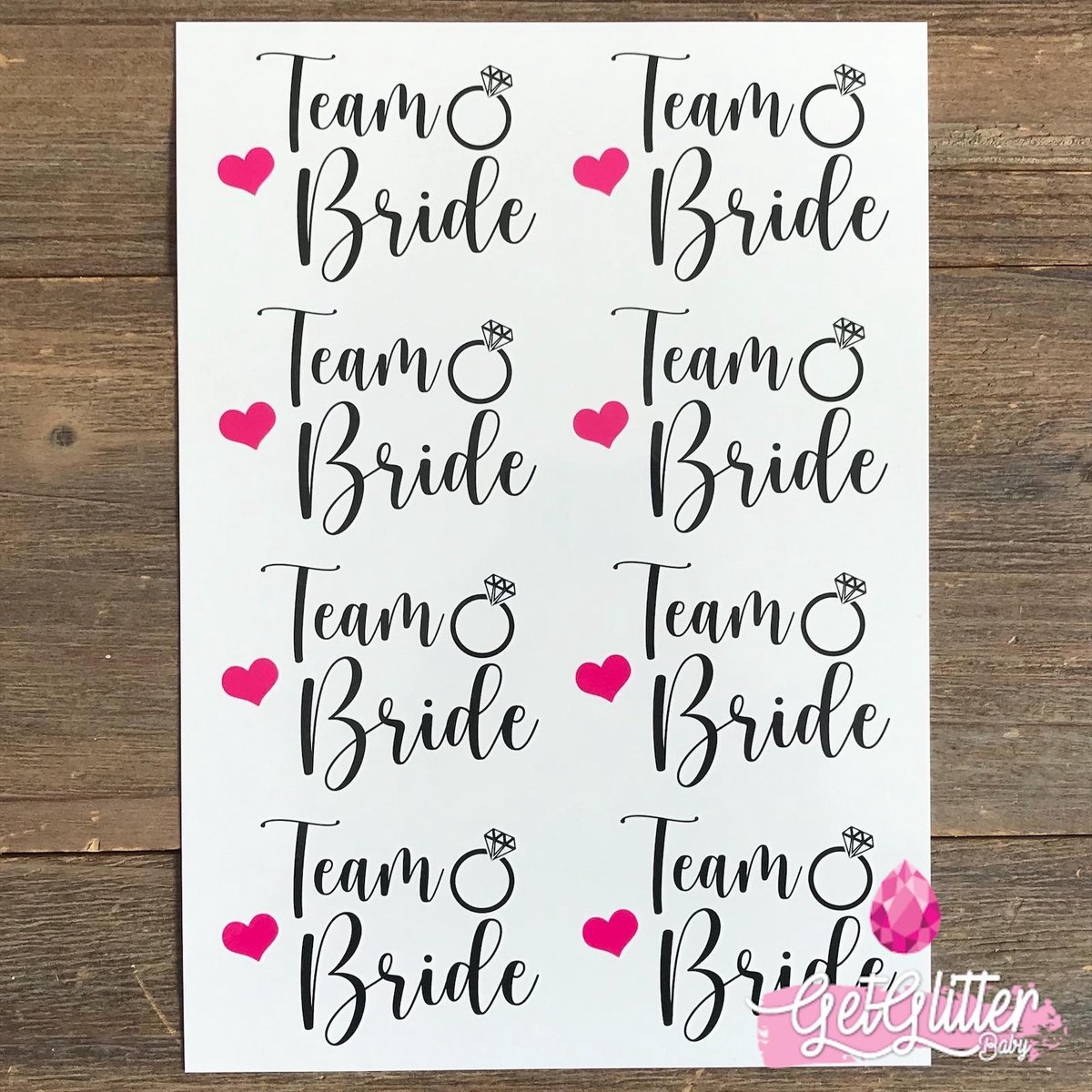   - Plak Tattoos / Tijdelijke Tattoo - Vrijgezellenfeest Vrouw - Team Bride / Bride to be