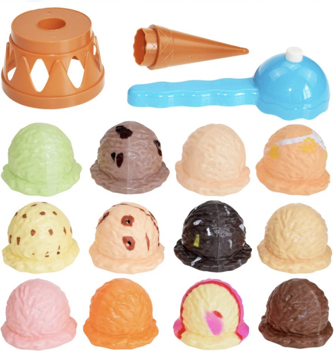 Kinderijs Speelgoed - IJsjes - Rollenspel - Eet Speelgoed - Plastic Eten - Keukentje Spelen - Jouw Eigen IJssalon - Ijsjes voor Kinderen - Zelf Ijsjes Maken - Plastic Eten & Drinken voor Ikea Keukentje - Maak je Eigen IJs