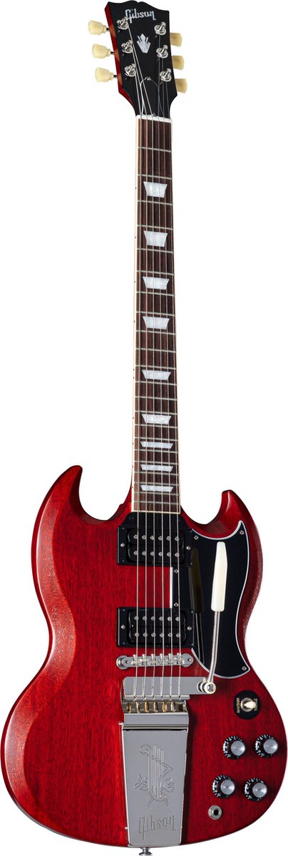 Gibson SG Standard 61 Faded Maestro Vibrola Vintage Cherry - Double-cut elektrische gitaar