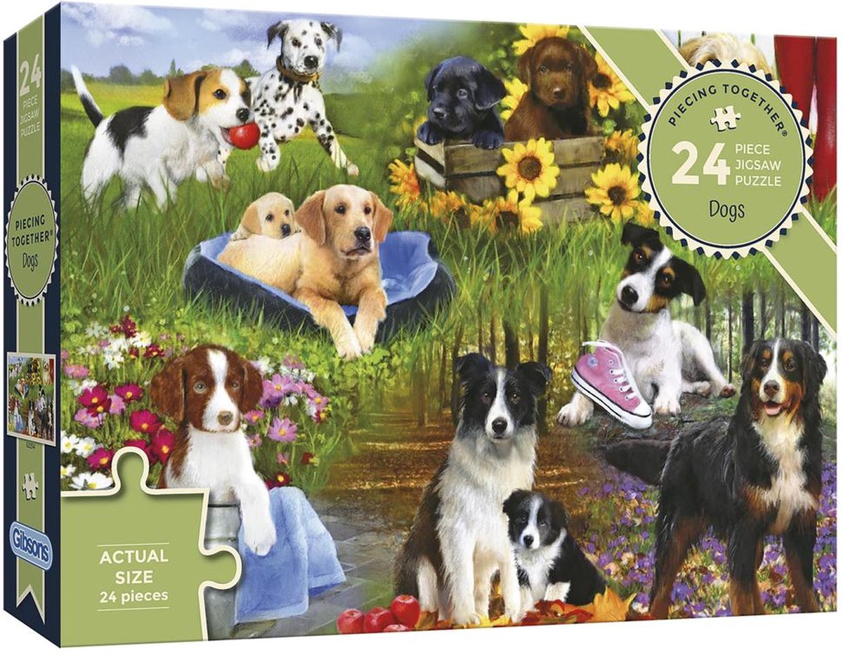 Dogs - Piecing Together Puzzel (24 stukjes)