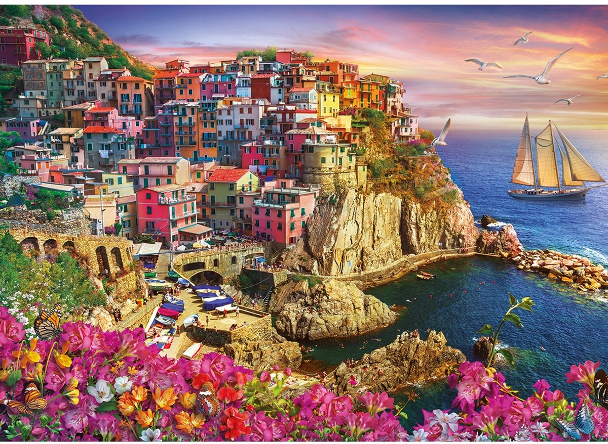 Gibsons legpuzzel Dreaming of Cinque Terre - 1000 stukjes puzzelplezier.
