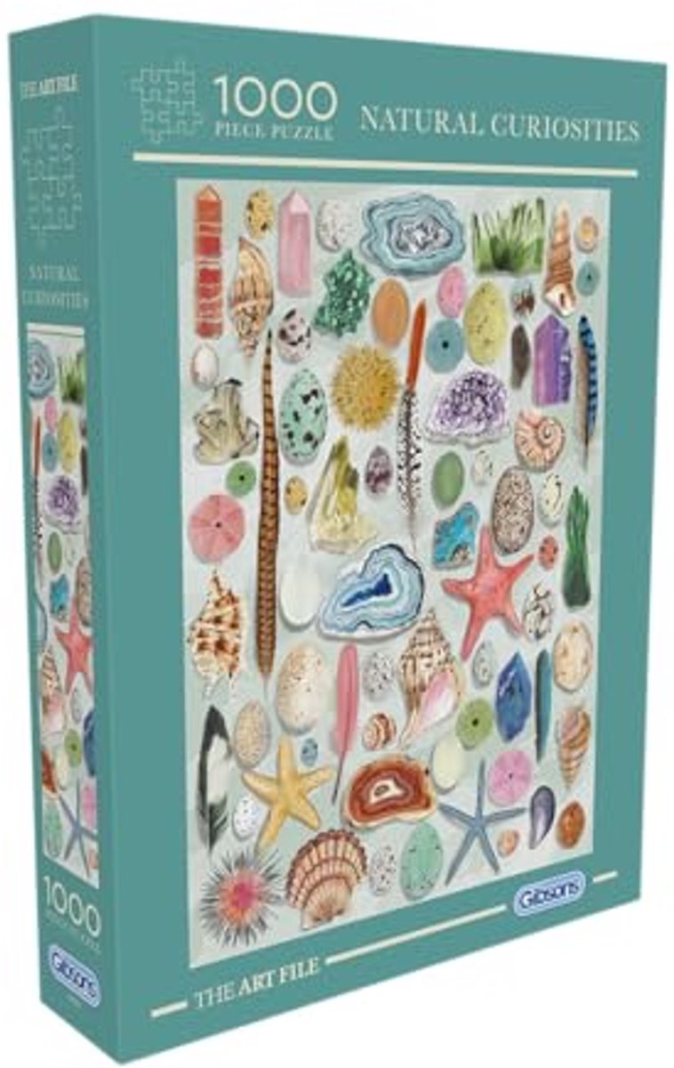 Gibsons puzzel Natural Curiosities 1000 stukjes kleurrijk karton.