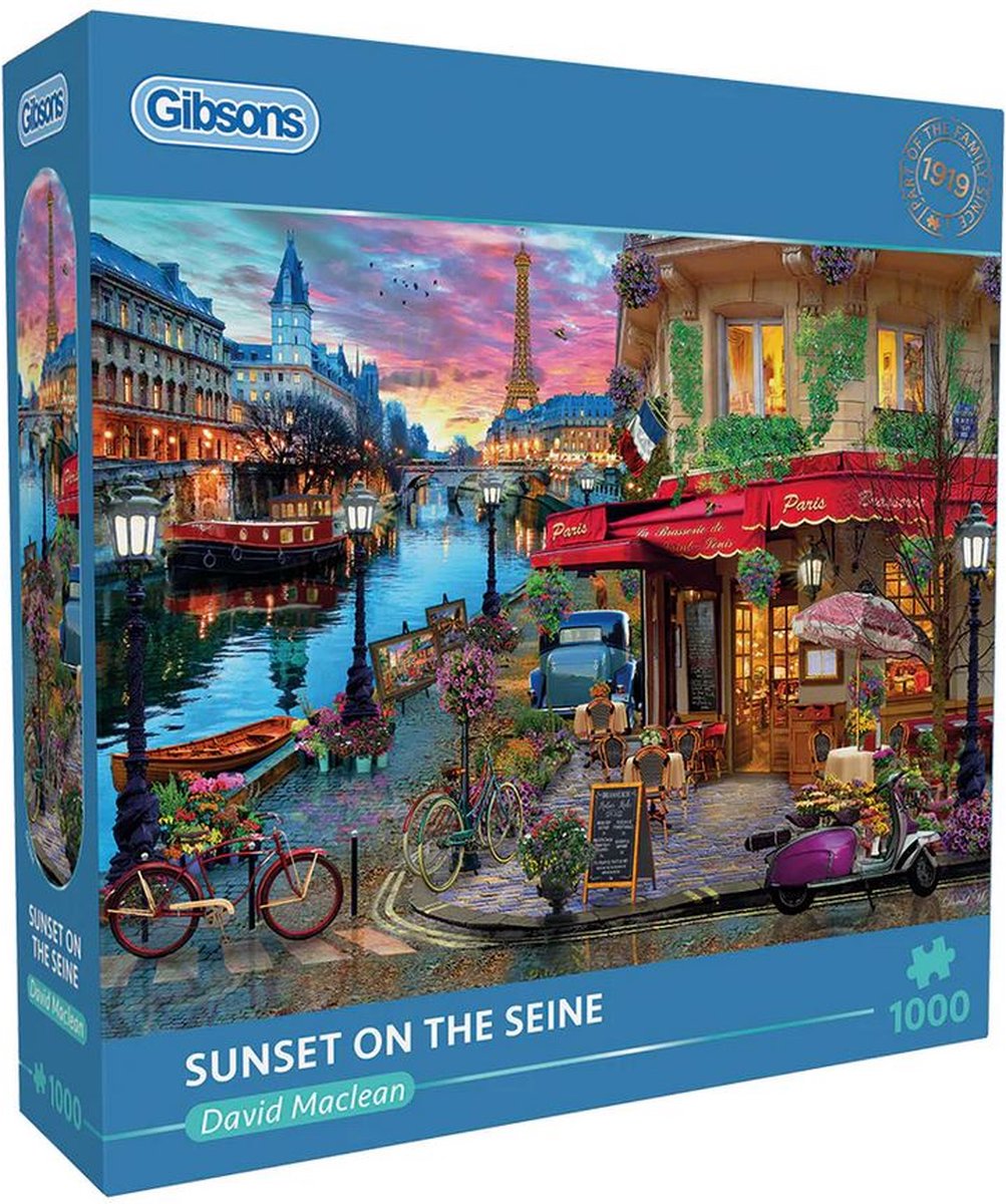 Sunset on the Seine (1000)