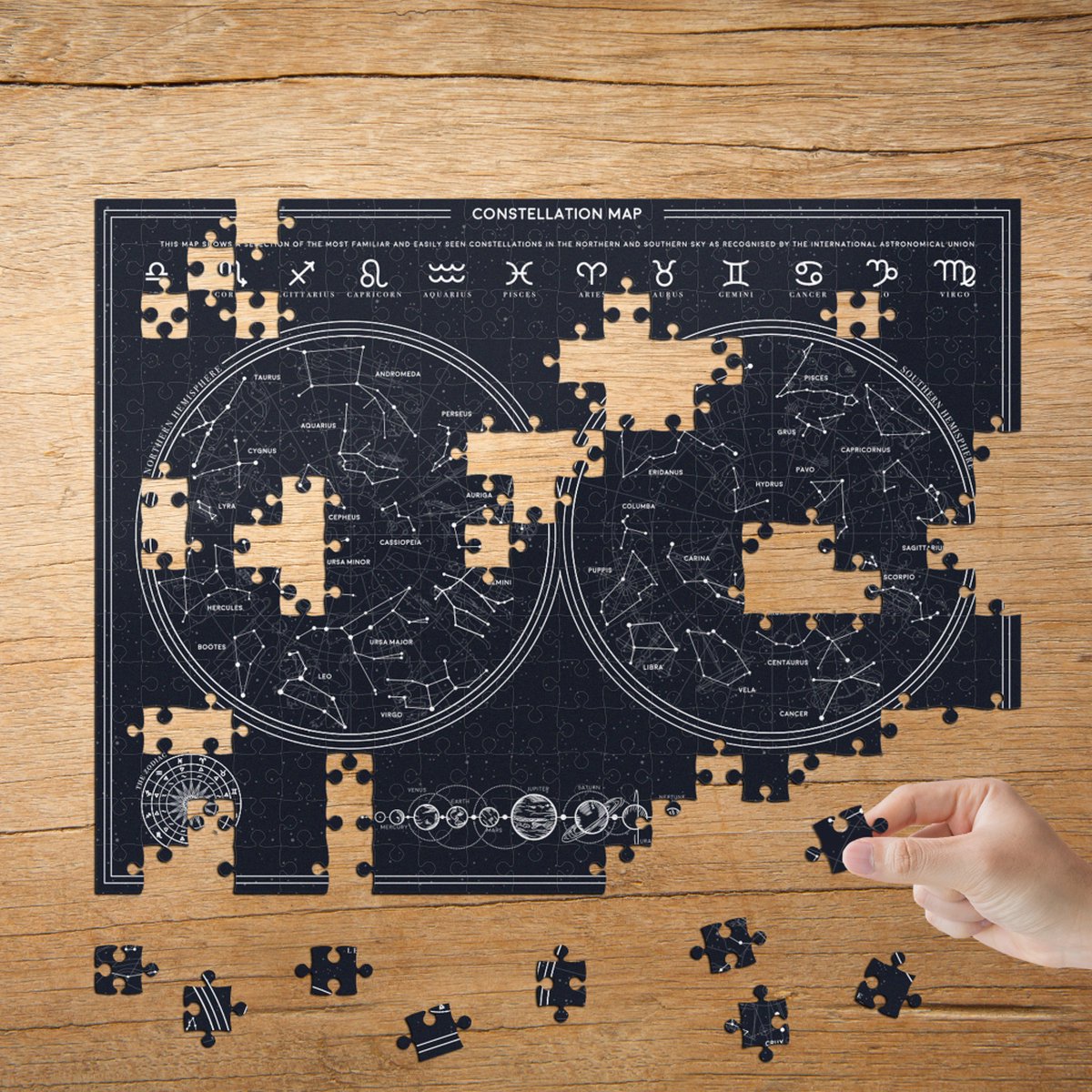 Gift Republic Glow-in-the-dark Sterrenstelsel Puzzel (300 Stukjes)