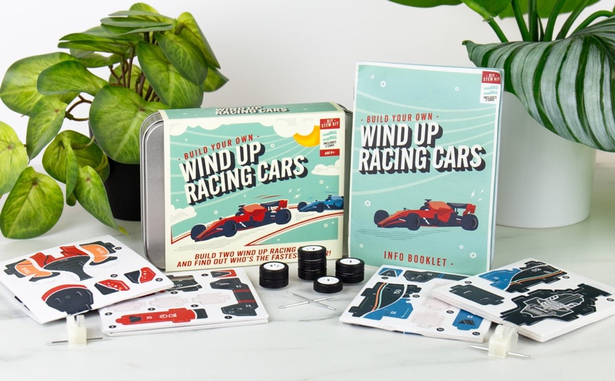 Gift Republic Opwindbare Race Autos Bouwpakket