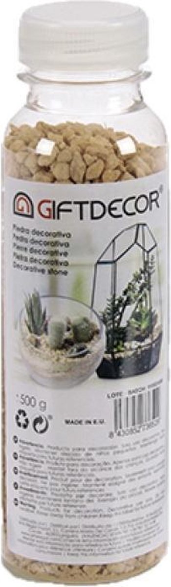Decoratie steentjes/kiezeltjes naturel bruin 500 gram - Aquarium bodembedekking