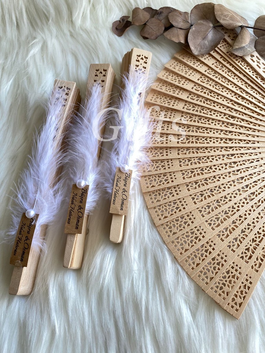 Waaier bedankje bruiloft 100 stuks