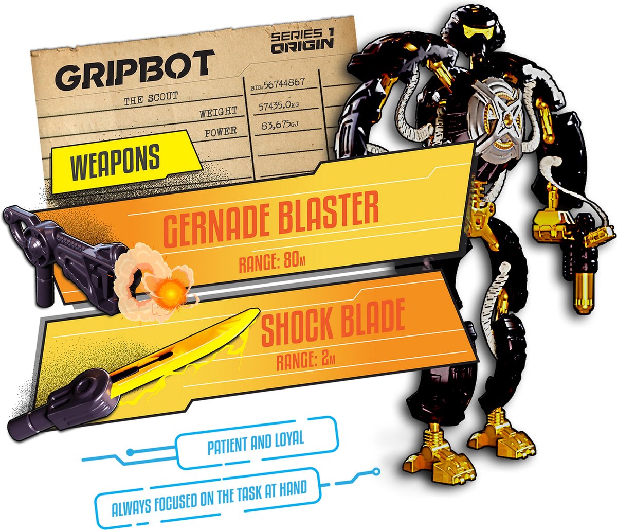 Gigabot Energy Core - Gripbot - 33 cm actiefiguur