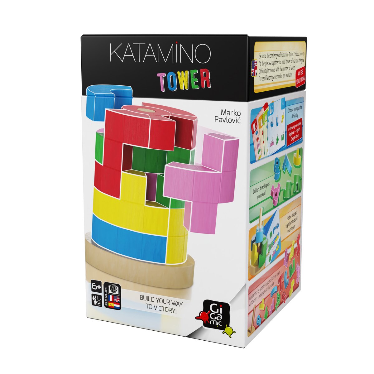 Katamino Tower Gezelschapsspel voor Kinderen - Vanaf 6 Jaar - 3D Puzzelspel - Voor 1 of 2 Spelers