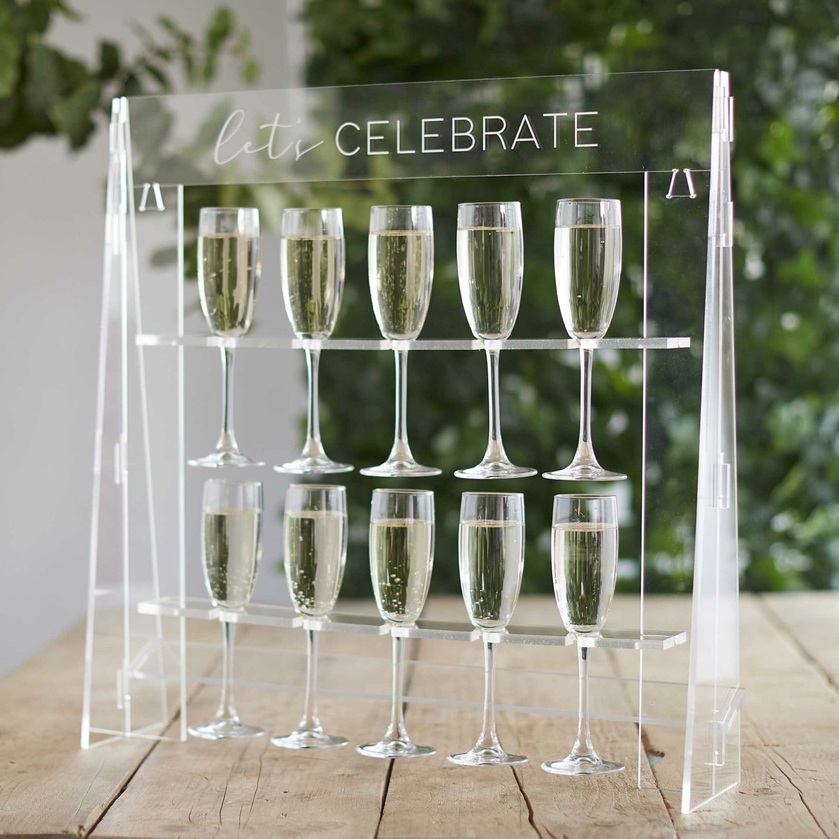 Ginger Ray - Lets Celebrate Acrylic Drink Stand - A Touch Of Pampas