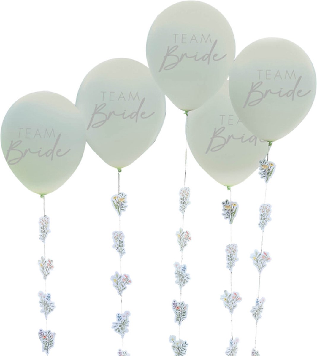 Ginger Ray - Team Bride ballonnen met bloemenlint
