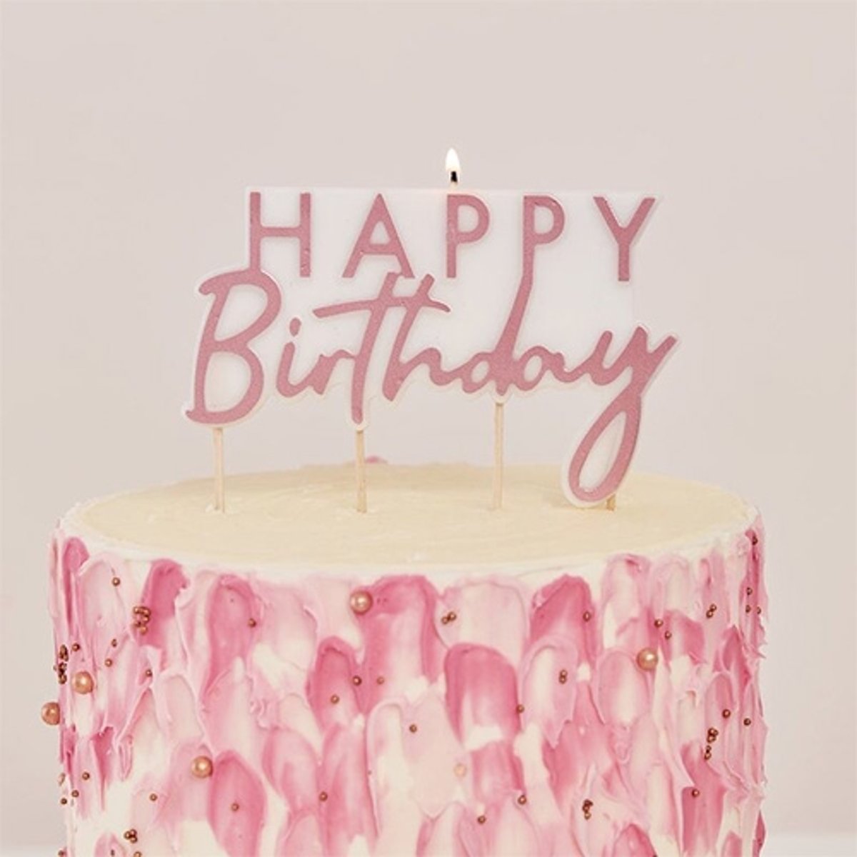 Mix It UP - Verjaardagskaars Happy Birthday Rose Gold