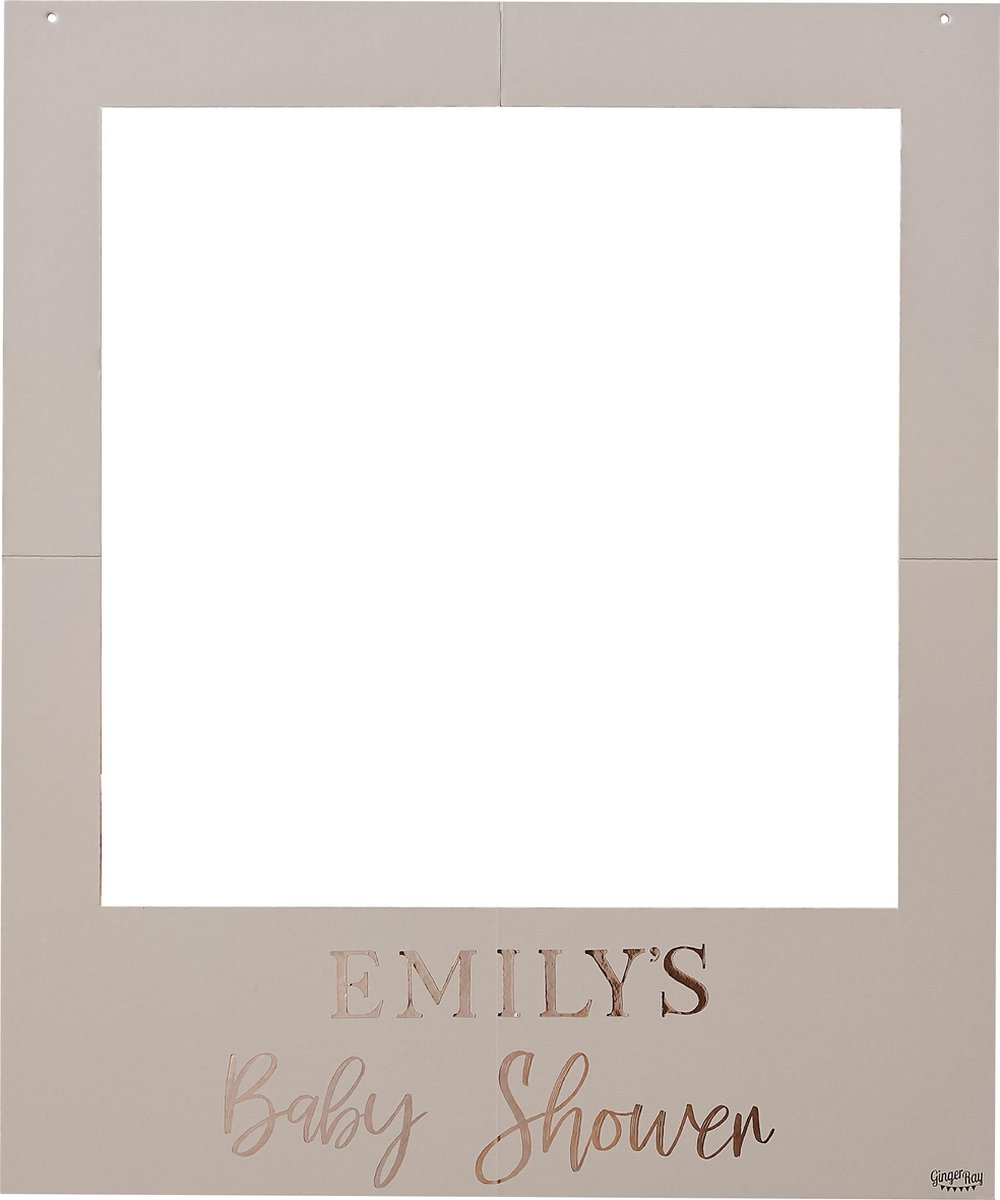Photo Booth Frame Baby Shower Rosé Goud Personaliseerbaar
