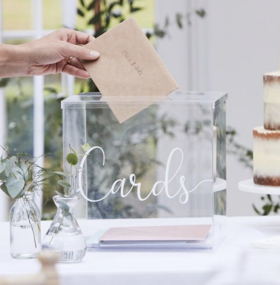 Acryl enveloppendoos - Cards