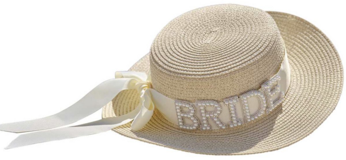 Festival Stro hoed - Bride - Zonnehoed - Ginger Ray - Hen Party - Vrijgezellenfeest