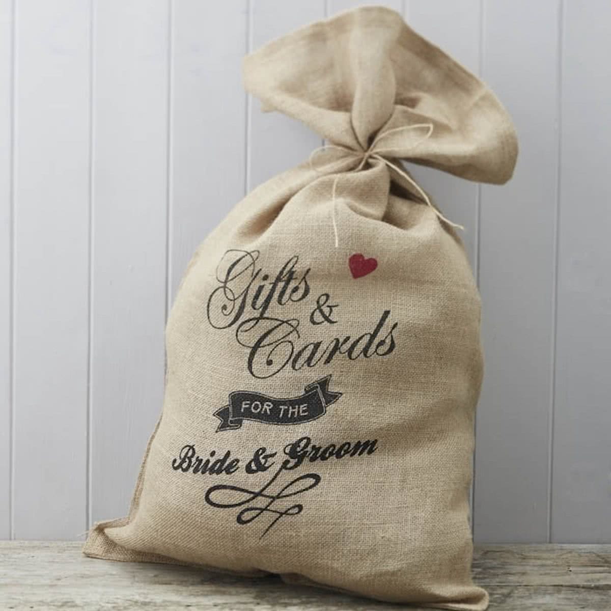 Jute cadeau/enveloppen zak - 80x50 cm