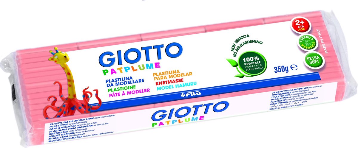 Giotto 510111 Klei 350g Roze 1stuk(s) materiaal voor pottenbakken en boetseren