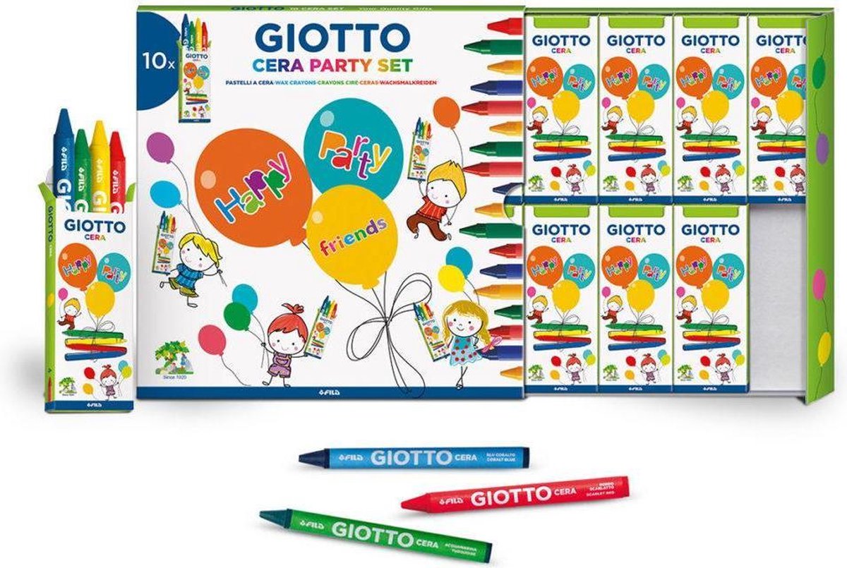 Giotto Party Set 10x4 Cera Box met 10 sets