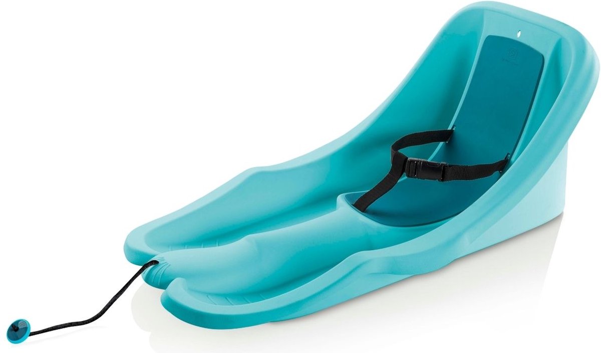 Slee met rugleuning en 3-punts gordel - Plastic slee voor Baby & Peuter - Baby Rider mintgroen