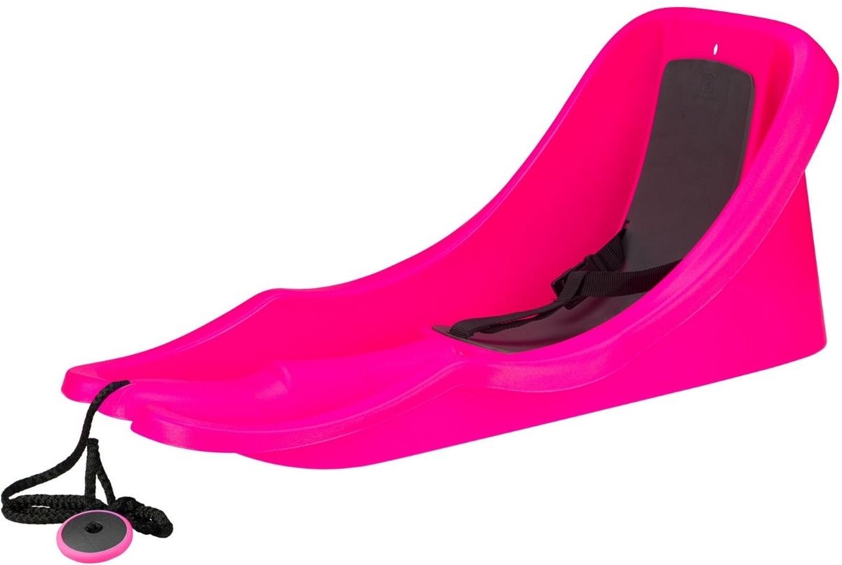   met rugleuning en 3-punts gordel - Plastic slee voor Baby & Peuter - Baby Rider roze